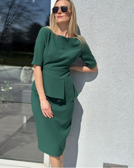 Šaty dámské Ted Baker zelené s volánem